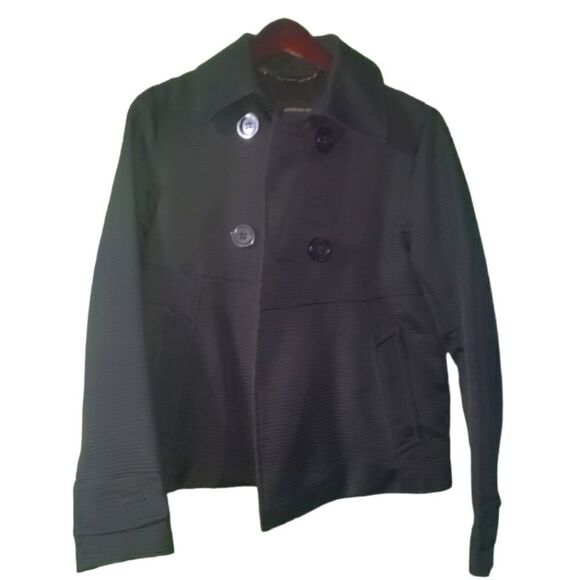 Jones New York Women's Double Breasted Polyester Black Coat Size Small - Picture 1 of 5